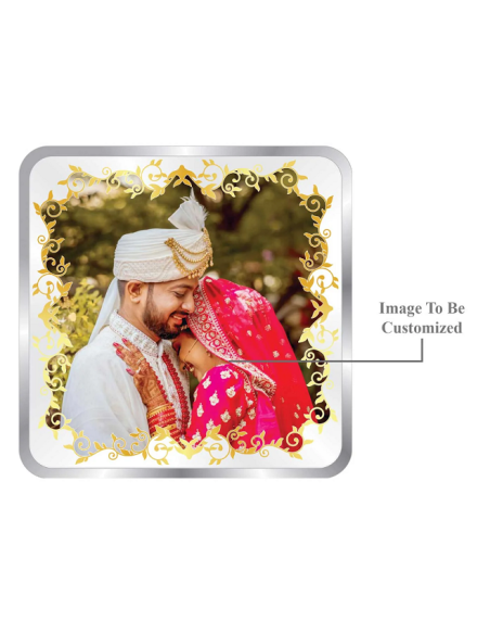 Precious Moments Personalised BIS Hallmarked Wedding Anniversary Silver Coin Of 10 Gram in 999 Purity / Fineness By ACPL