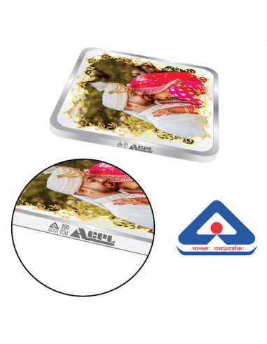 Precious Moments Personalised BIS Hallmarked Wedding Anniversary Silver Coin Of 50 Gram in 999 Purity / Fineness By ACPL