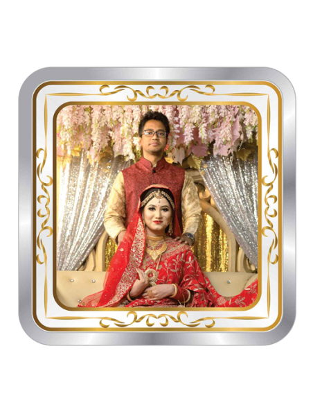 Precious Moments Personalised BIS Hallmarked Wedding Anniversary Silver Coin Of 10 Gram in 999 Purity / Fineness By ACPL