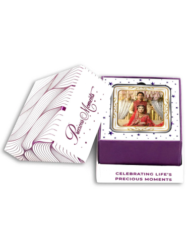 Precious Moments Personalised BIS Hallmarked Wedding Anniversary Silver Coin Of 10 Gram in 999 Purity / Fineness By ACPL