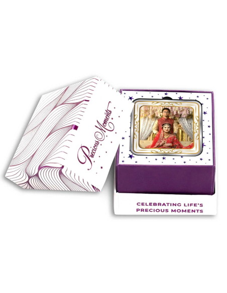Precious Moments Personalised BIS Hallmarked Wedding Anniversary Silver Coin Of 20 Gram in 999 Purity / Fineness By ACPL