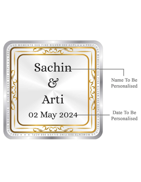 Precious Moments Personalised BIS Hallmarked Wedding Anniversary Silve
