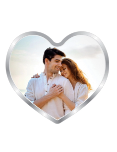 Precious Moments Personalised BIS Hallmarked Happy Anniversary Silver Heart Shape Coin Of 20 Gram in 999 Purity by ACPL