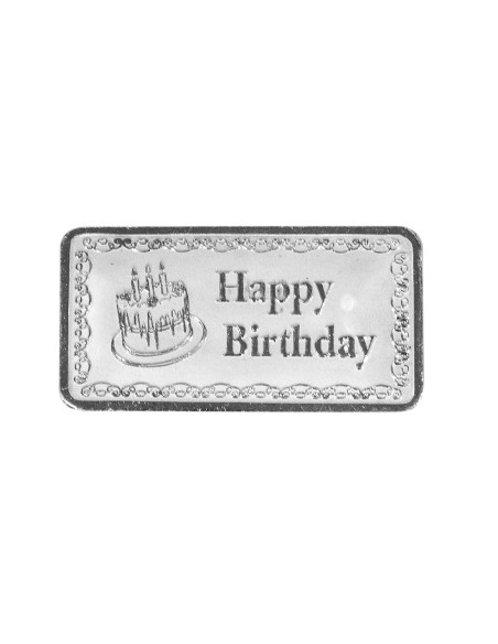 Happy Birthday Silver Note Of 20 Gram in 999 Purity
