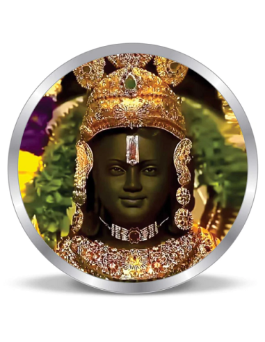 Precious Moments Color Lord Ram JI BIS Hallmarked Silver Coin Of 10 Gram in 999 Purity / Fineness by ACPL