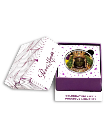 Precious Moments Color Lord Ram JI BIS Hallmarked Silver Coin Of 10 Gram in 999 Purity / Fineness by ACPL