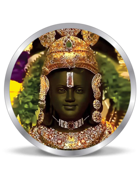 Precious Moments Color Lord Ram JI BIS Hallmarked Silver Coin Of 20 Gram in 999 Purity / Fineness by ACPL