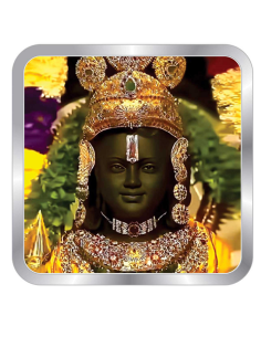 Precious Moments Color Lord Ram JI BIS Hallmarked Silver Square Coin Of 20 Gram in 999 Purity / Fineness by ACPL
