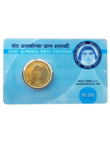 Year 2009- Saint Alphonsa Birth Centenary Commemorative Coin (Rs.5 Coi