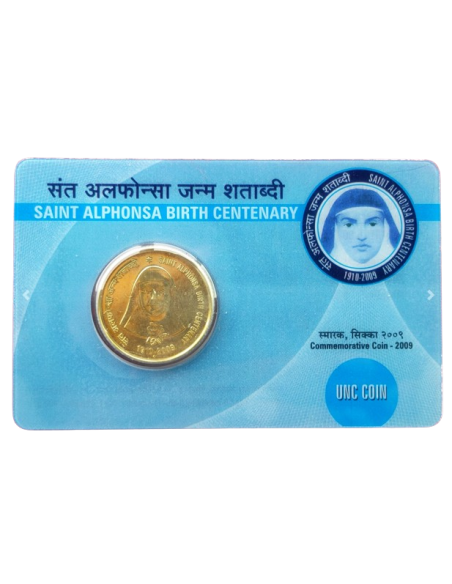 Year 2009- Saint Alphonsa Birth Centenary Commemorative Coin (Rs.5 Coi