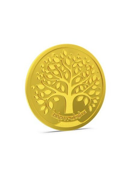 Aspect Bullion Kalpvruksha Gold Coin Of 8 Grams in 24 Karat 995 Purity