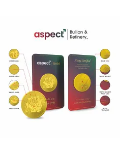 Aspect Bullion Rose Gold Coin 10 Grams in 24 Karat 995 Purity / Finene