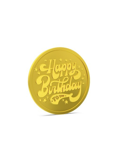 Aspect Bullion Happy Birthday Gold Coin Of 5 Grams in 24 Karat 995 Pur