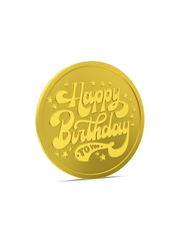 Aspect Bullion Happy Birthday Gold Coin Of 8 Grams in 24 Karat 995 Pur