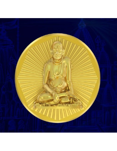 Swami Samrtha Panchdhatu Coins Fusion of Gold Silver Copper Tin and Zinc