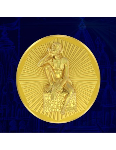 Gajanan Maharaj Panchdhatu Coins Fusion of Gold Silver Copper Tin and Zinc By Gianna Art 