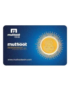 Muthoot Pappachan Swarnavarsham Gold Hallmarked Ganesha Coin of 10 gms in 22 KT 916 Purity Fineness