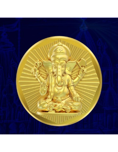 Ganesha Panchdhatu Coins Fusion of Gold Silver Copper Tin and Zinc