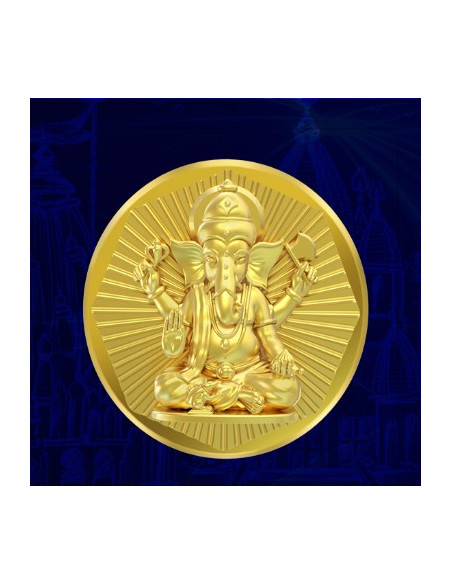 Ganesha Panchdhatu Coins Fusion of Gold Silver Copper Tin and Zinc