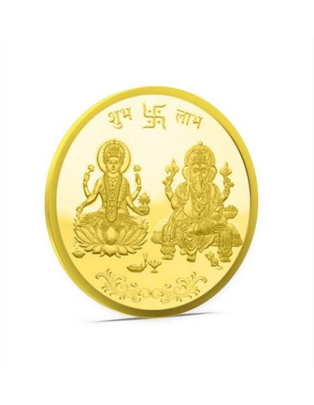 Aspect Bullion Dumurti Gold Coin Of 5 Grams in 24 Karat 995 Purity / F