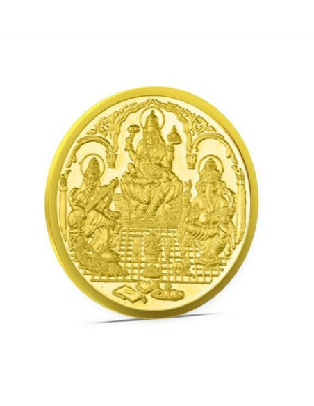 Aspect Bullion Trimurti Gold Coin Of 5 Grams in 24 Karat 995 Purity /