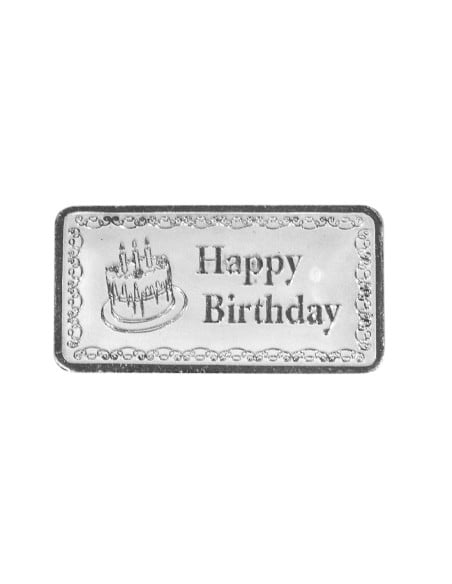 Happy Birthday Silver Note Of 20 Gram in 999 Purity