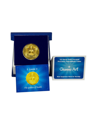 Laxmi Panchdhatu Coins Fusion of Gold Silver Copper Tin and Zinc