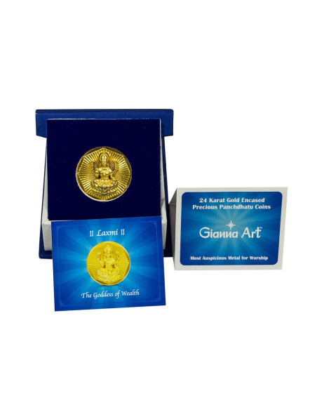 Laxmi Panchdhatu Coins Fusion of Gold Silver Copper Tin and Zinc
