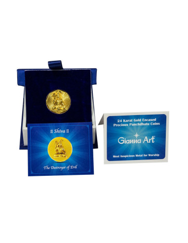 Shiva Panchdhatu Coins Fusion of Gold Silver Copper Tin and Zinc