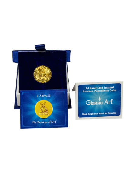 Shiva Panchdhatu Coins Fusion of Gold Silver Copper Tin and Zinc