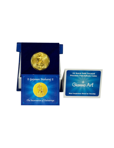 Gajanan Maharaj Panchdhatu Coins Fusion of Gold Silver Copper Tin and Zinc