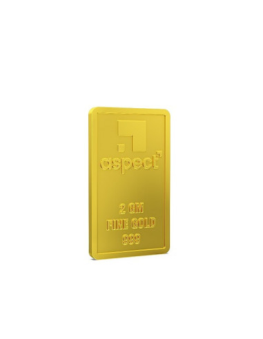 Aspect Bullion Kalpvruksha Gold Bar Of 2 Grams in 24 Karat 999 Purity