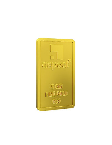 Aspect Bullion Kalpvruksha Gold Bar Of 5 Grams in 24 Karat 999 Purity