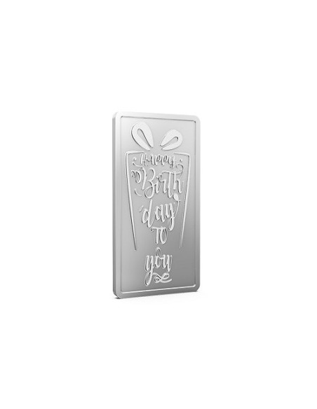 Aspect Bullion Happy Birthday Silver Bar Of 10 Grams in 24 Karat 999 Purity / Fineness