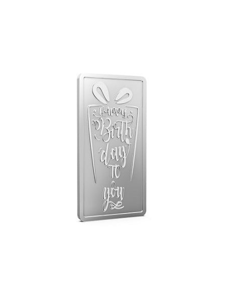 Aspect Bullion Happy Birthday Silver Bar Of 100 Grams in 24 Karat 999