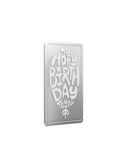Aspect Bullion Happy Birthday Silver Bar Of 100 Grams in 24 Karat 999