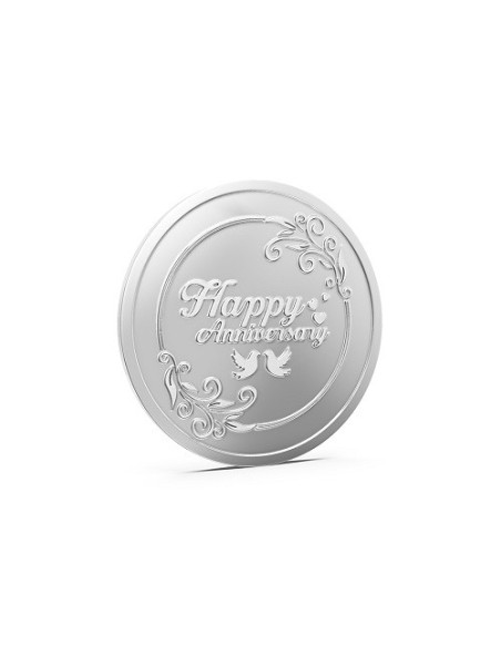 Aspect Bullion Happy Anniversary Silver Coin Of 10 Grams in 24 Karat 999 Purity / Fineness