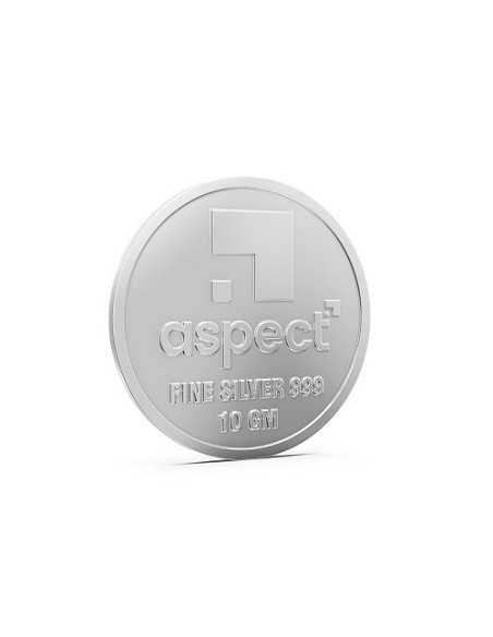 Aspect Bullion Happy Anniversary Silver Coin Of 10 Grams in 24 Karat 999 Purity / Fineness