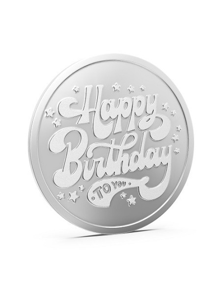 Aspect Bullion Happy Birthday Silver Coin Of 100 Grams in 24 Karat 999