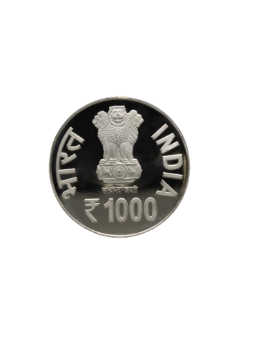 1000 Rupees India Govt. Mint Khartargachha Millennium Jainacharya Shri Jineshwar Suri Commemorative coin (Rs.1000 Coin)