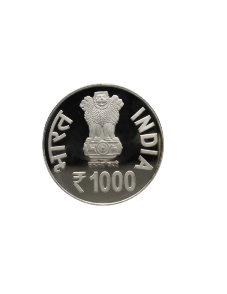 1000 Rupees India Govt. Mint Khartargachha Millennium Jainacharya Shri Jineshwar Suri Commemorative coin (Rs.1000 Coin)
