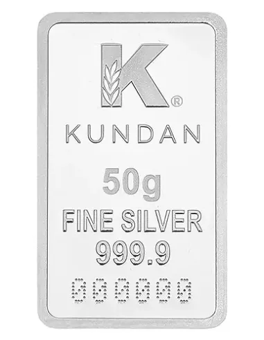 Kundan Tirupati Balaji Silver Bar of 50 Gram in 999 Purity / Fineness in Certi Card