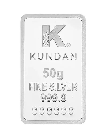 Kundan Tirupati Balaji Silver Bar of 50 Gram in 999 Purity / Fineness in Certi Card
