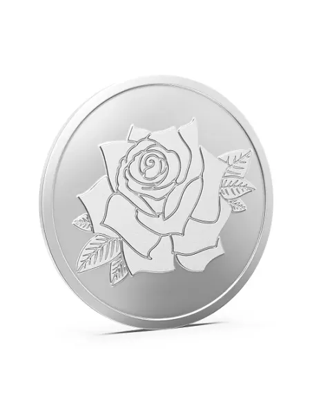 Aspect Bullion Rose Silver Coin Of 100 Grams in 24 Karat 999 Purity /