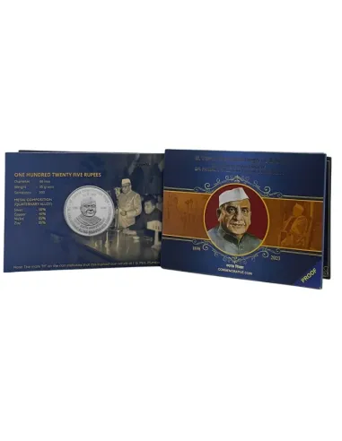125 Rupees India Govt. Mint Birth Anniversary of Dr.Panjabrao alias Bh