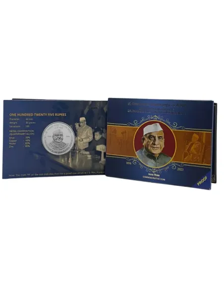 125 Rupees India Govt. Mint Birth Anniversary of Dr.Panjabrao alias Bh