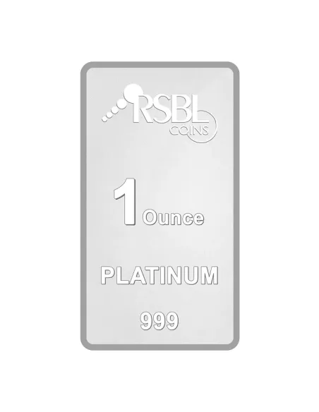 RSBL Platinum Bar Of 31.1 Gram (1Ounce) 999 Purity Fineness