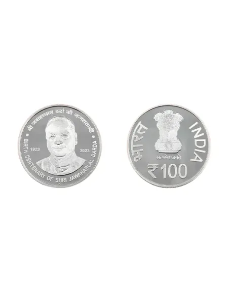 100 Rupees India Govt. Mint Shri Jawaharlal Darda Birth Centenary Comm