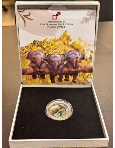 India Govt. Mint Endangered Animals of India  The Asian Elephant  Colo