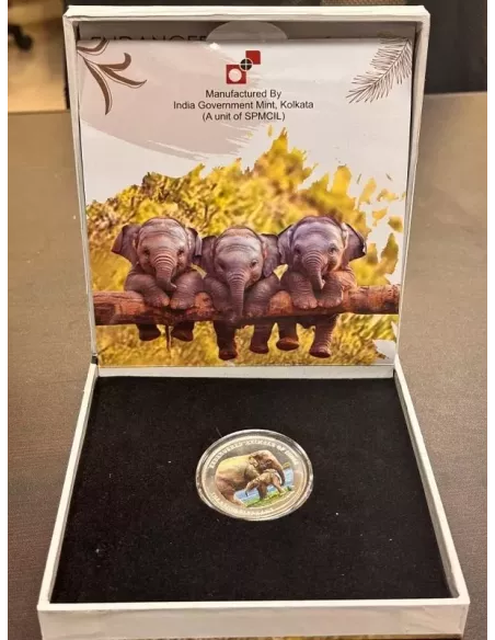 India Govt. Mint Endangered Animals of India  The Asian Elephant  Colo